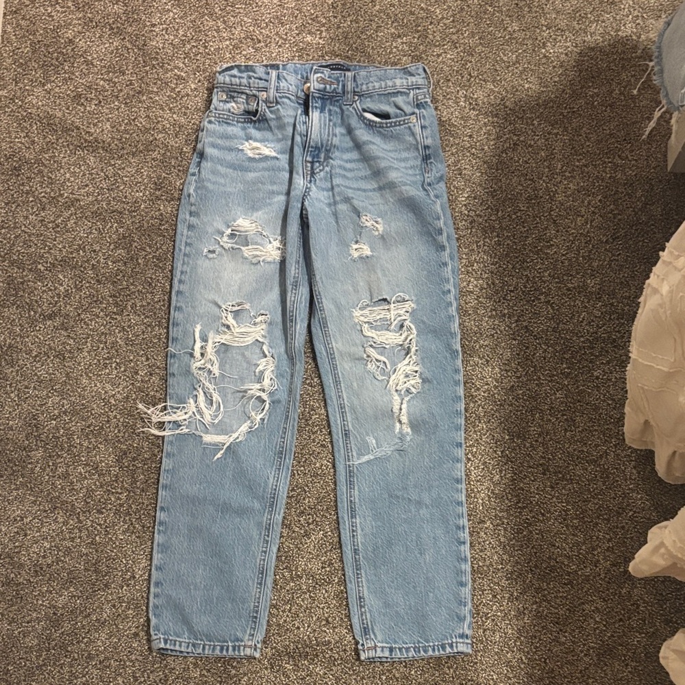 Aeropostale Light Blue Distressed Boyfriend Jeans